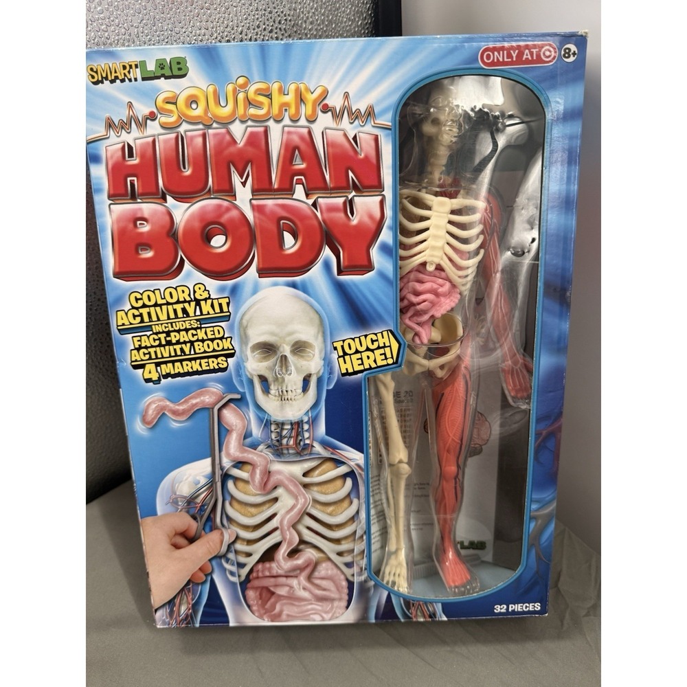Smart Lab Squishy Human Body With 21 Removable Body Parts & Anatomy Book